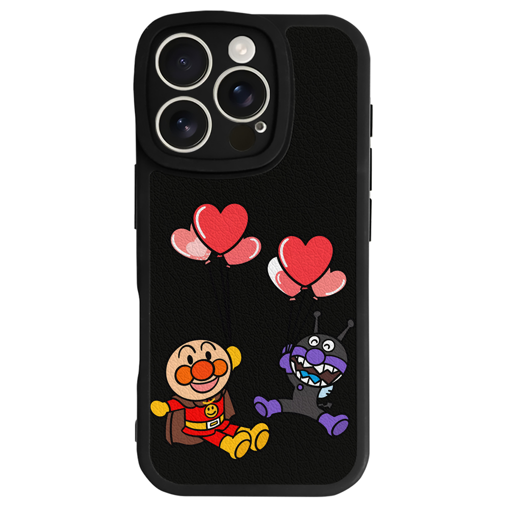 （画像用） アンパンマン Anpanman 【iPhone 16シリーズ対応】シリコンスマホケース（レザー調） 材質：シリコン